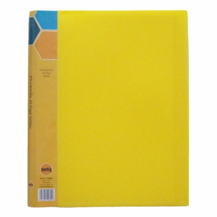 A4 CLEARFILE  20 POCKET (YELLOW)