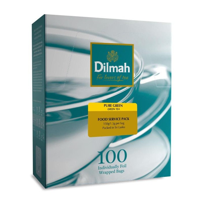 DILMAH GREEN TEA BAGS NATURAL  PKT 100