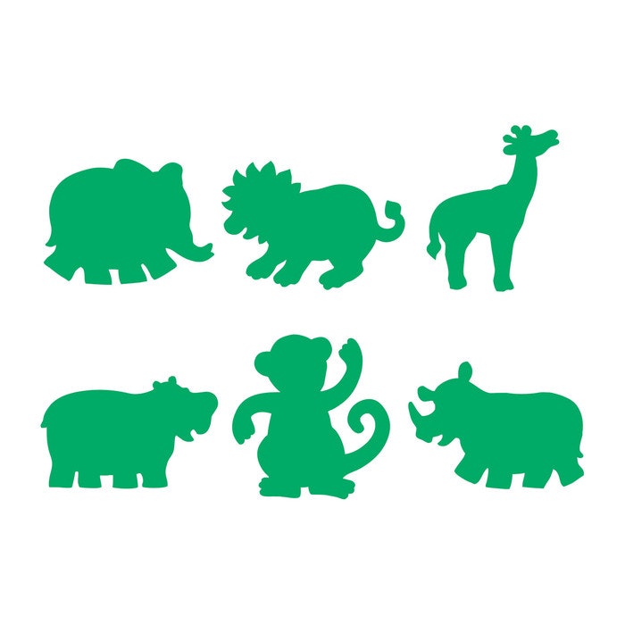 JUNGLE ANIMAL STENCIL SET OF 6 Qizzle jungle-animal-stencil-set-of-6-qizzle