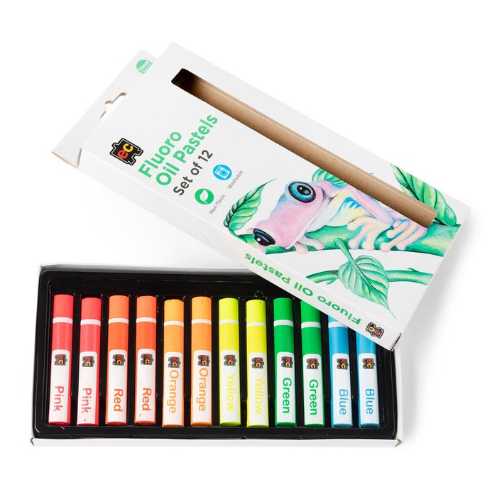 Download JUMBO FLUORESCENT OIL PASTELS, PKT 12 - Qizzle