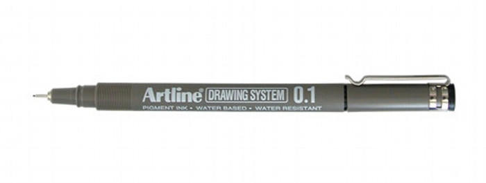Artline Drawing System Black Pen Waterproof Pigment Pen Sketching Art Pen  Supplies Artist College Student Stationery EK-2305 - 0.05mm | PGMall