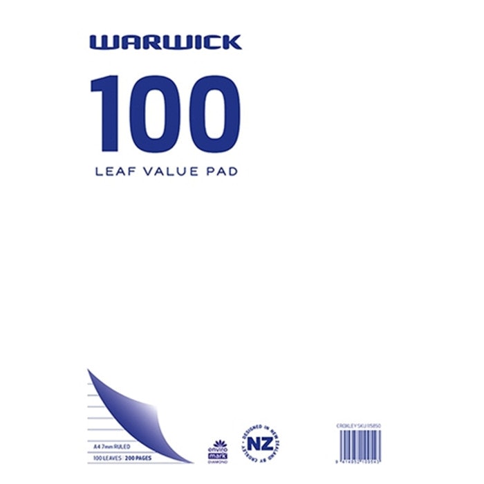 100 LEAF WARWICK VALUE PAD