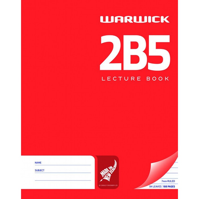 2B5 WARWICK HARD COVER BOOK