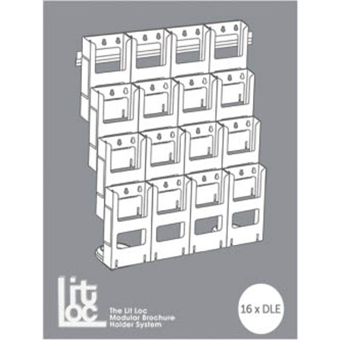 LIT LOC BROCHURE DISPLAY SYSTEM, 16 X DLE